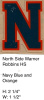 Northside Warner Robins Eagles HS (GA) Navy N outlined in orage